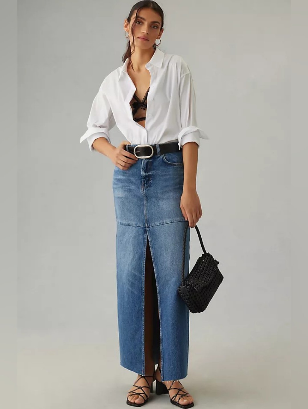 Reformation Jeans Tazz Maxi Denim Skirt